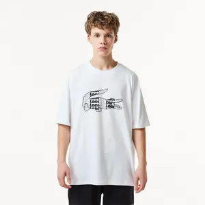 Мужская хлопковая футболка Lacoste, белый, арт. TH0415
