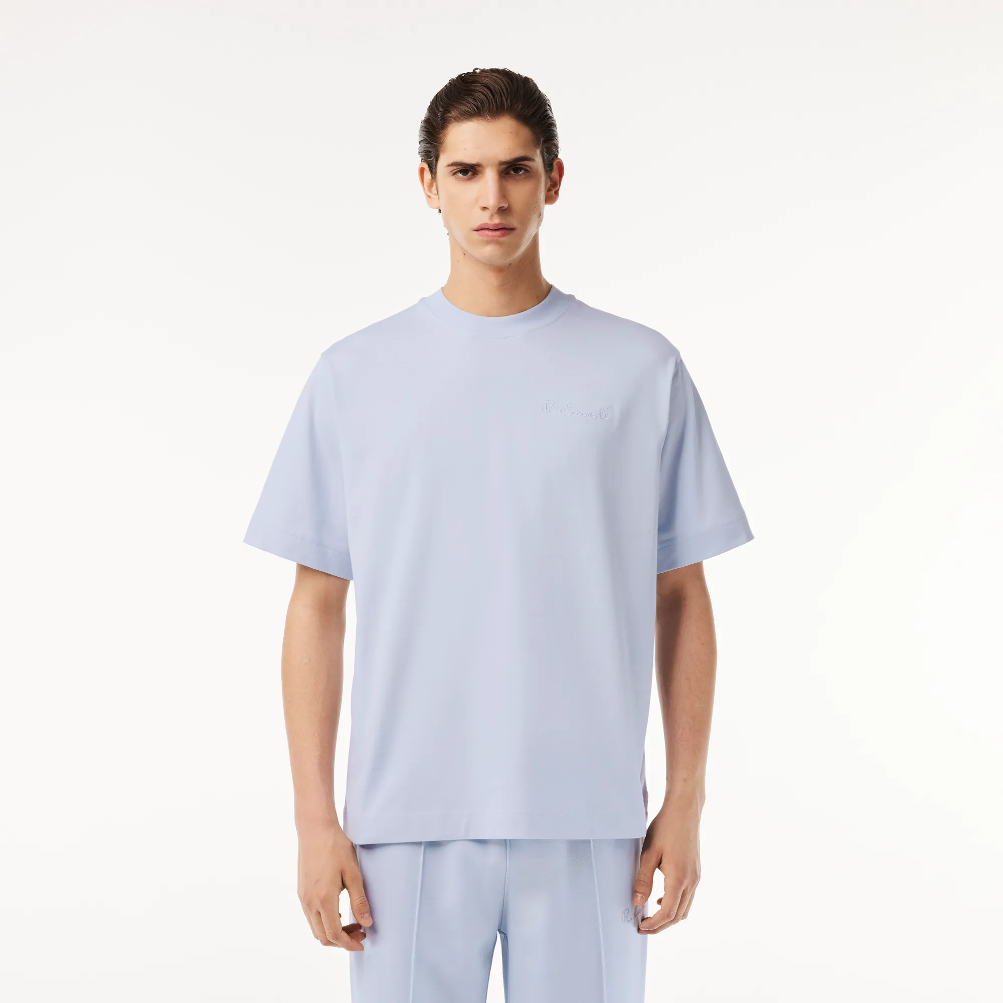 Мужская хлопковая футболка Lacoste, голубой, арт. TH7537