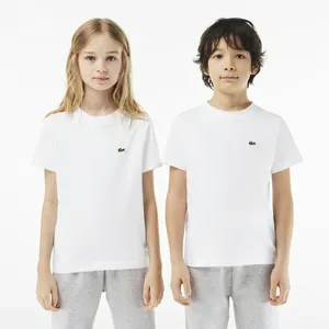 Детская футболка Lacoste из хлопка, белый, арт. TJ1122