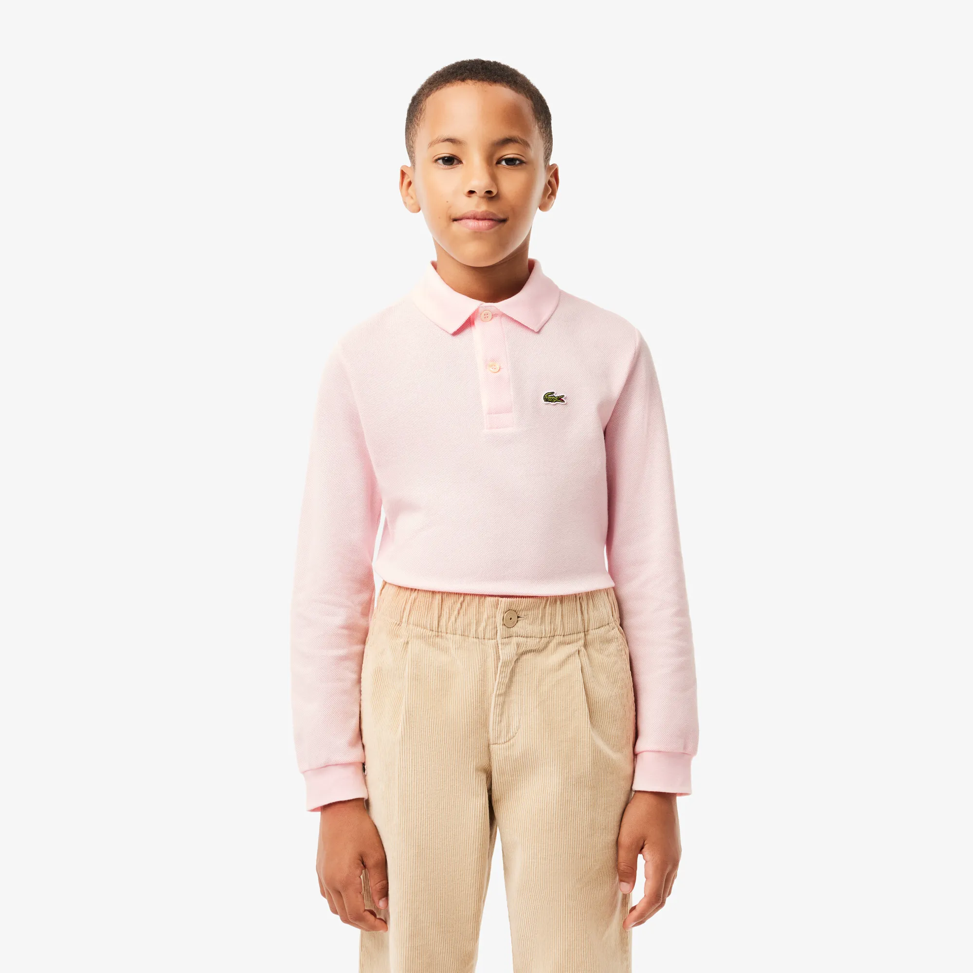 Детское поло Lacoste Regular Fit из хлопка пике, розовый, арт. PJ8915