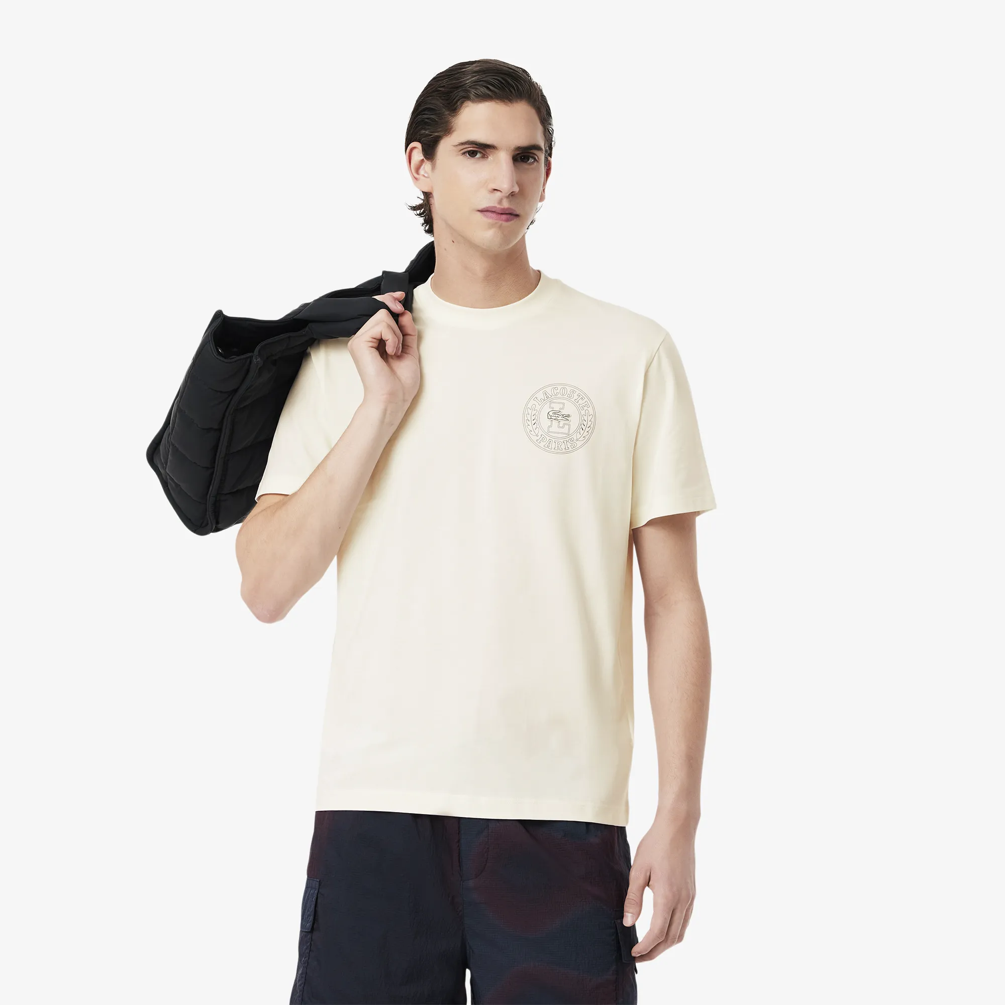 Мужская футболка Lacoste из органического хлопка, белый, арт. TH0125