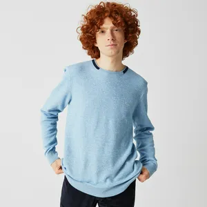 Мужской свитер Lacoste из смеси хлопка и льна, голубой, арт. AH0111R