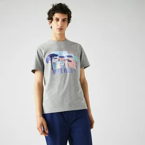 Мужская футболка Lacoste с круглым вырезом, серый, арт. TH0437