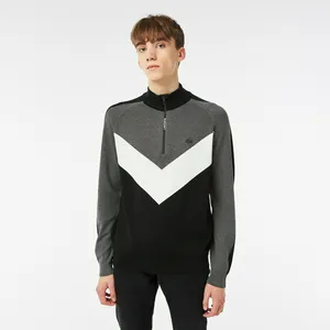 Мужской ретро свитер Lacoste Regular Fit на молнии, разноцветный, арт. AH2409