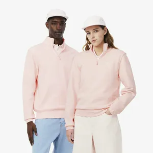 Свитшот Lacoste Unisex с высоким воротом на молнии, розовый, арт. SH2735