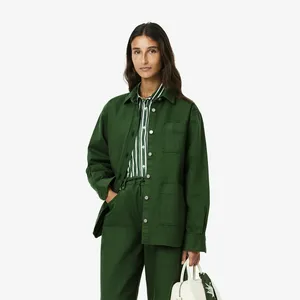Женская джинсовая куртка Lacoste из органического хлопка, зеленый, арт. BF2125