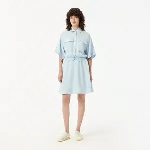 Женское платье Lacoste из эластичного хлопка, голубой, арт. EF0519R