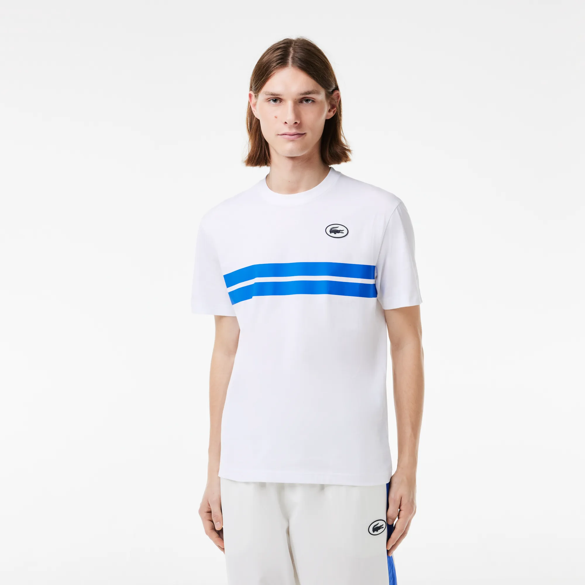 Мужская футболка Lacoste из органического хлопка, белый, арт. TH8590