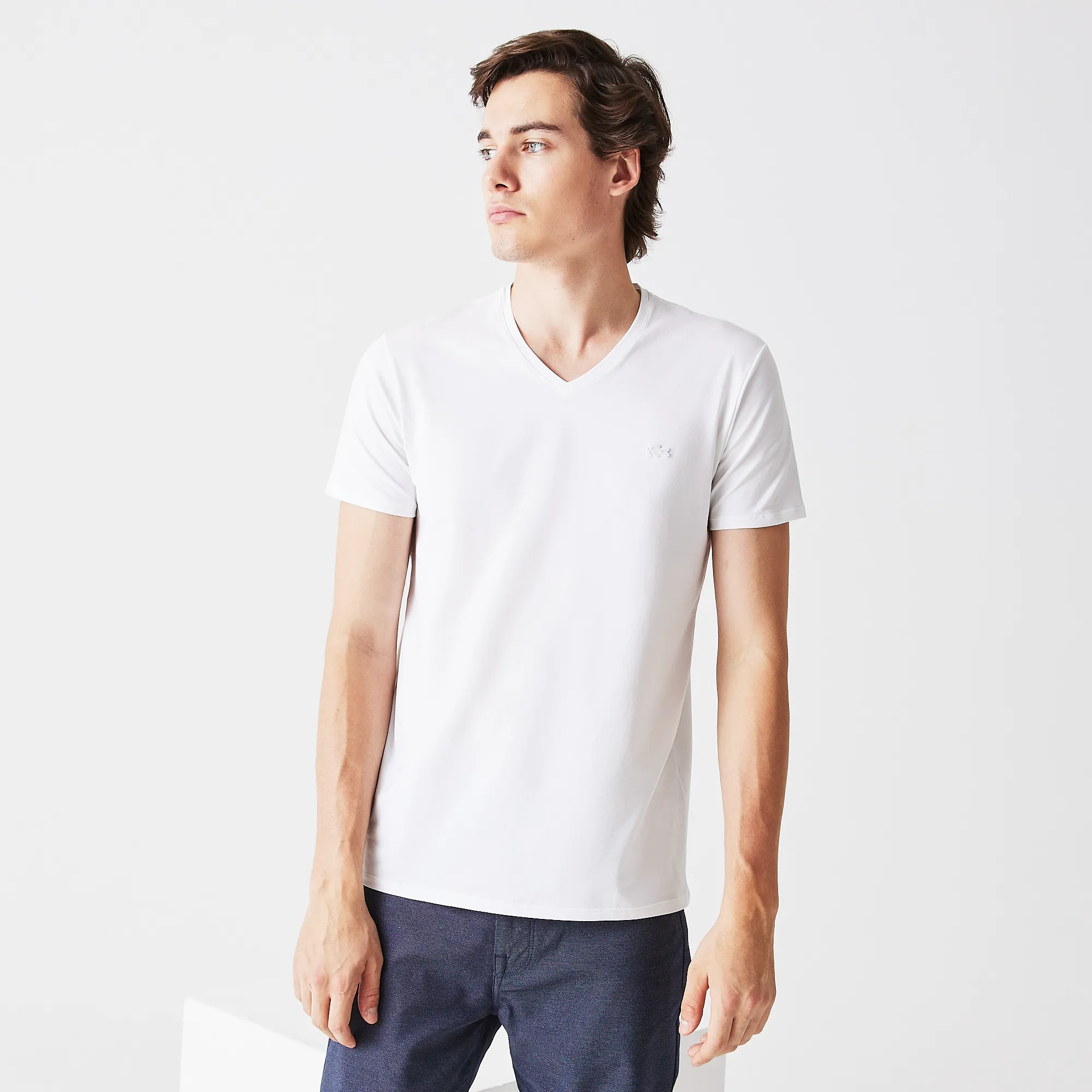 Мужская футболка Lacoste Slim Fit, белый, арт. TH0999