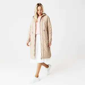 Женская длинная куртка Lacoste Regular Fit, бежевый, арт. BF0313
