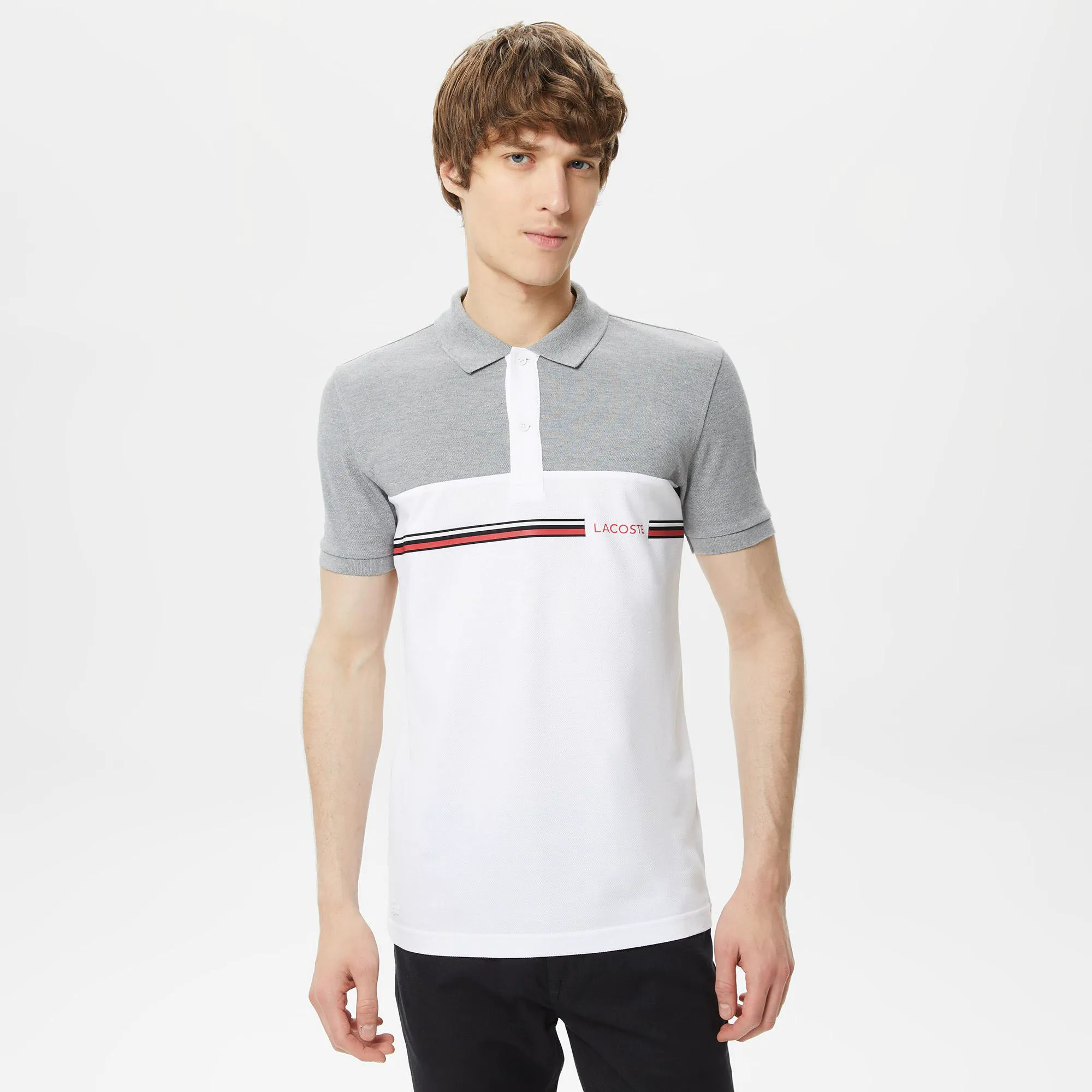 Мужское поло Lacoste Slim Fit, белый, арт. PH0302
