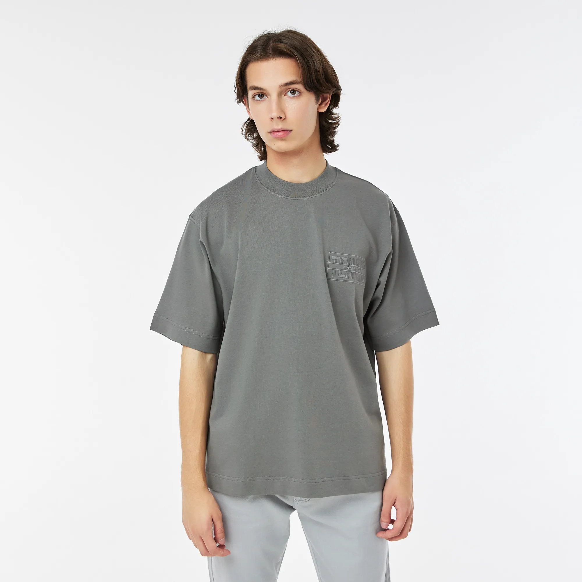 Мужская футболка Lacoste Loose Fit, серый, арт. TH2504