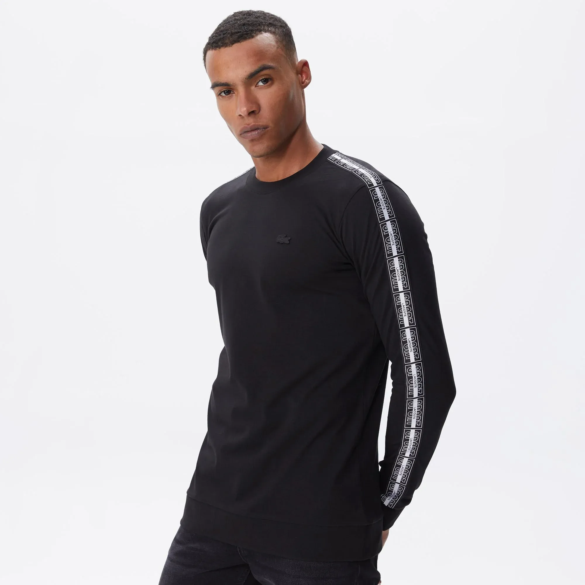 Мужской лонгслив Lacoste Relaxed Fit, черный, арт. TH2403L