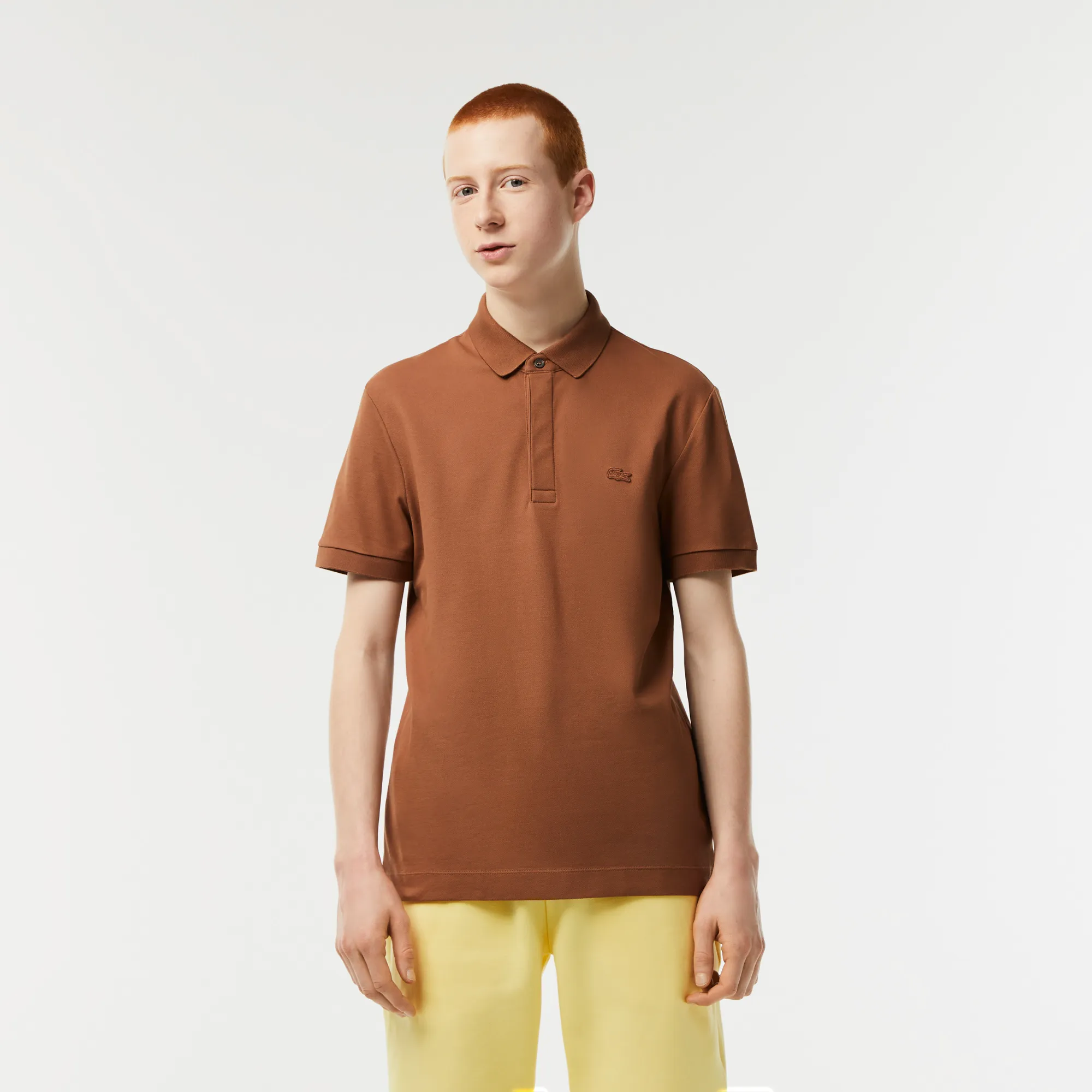 Мужское поло Lacoste PARIS Regular Fit, коричневый, арт. PH5522