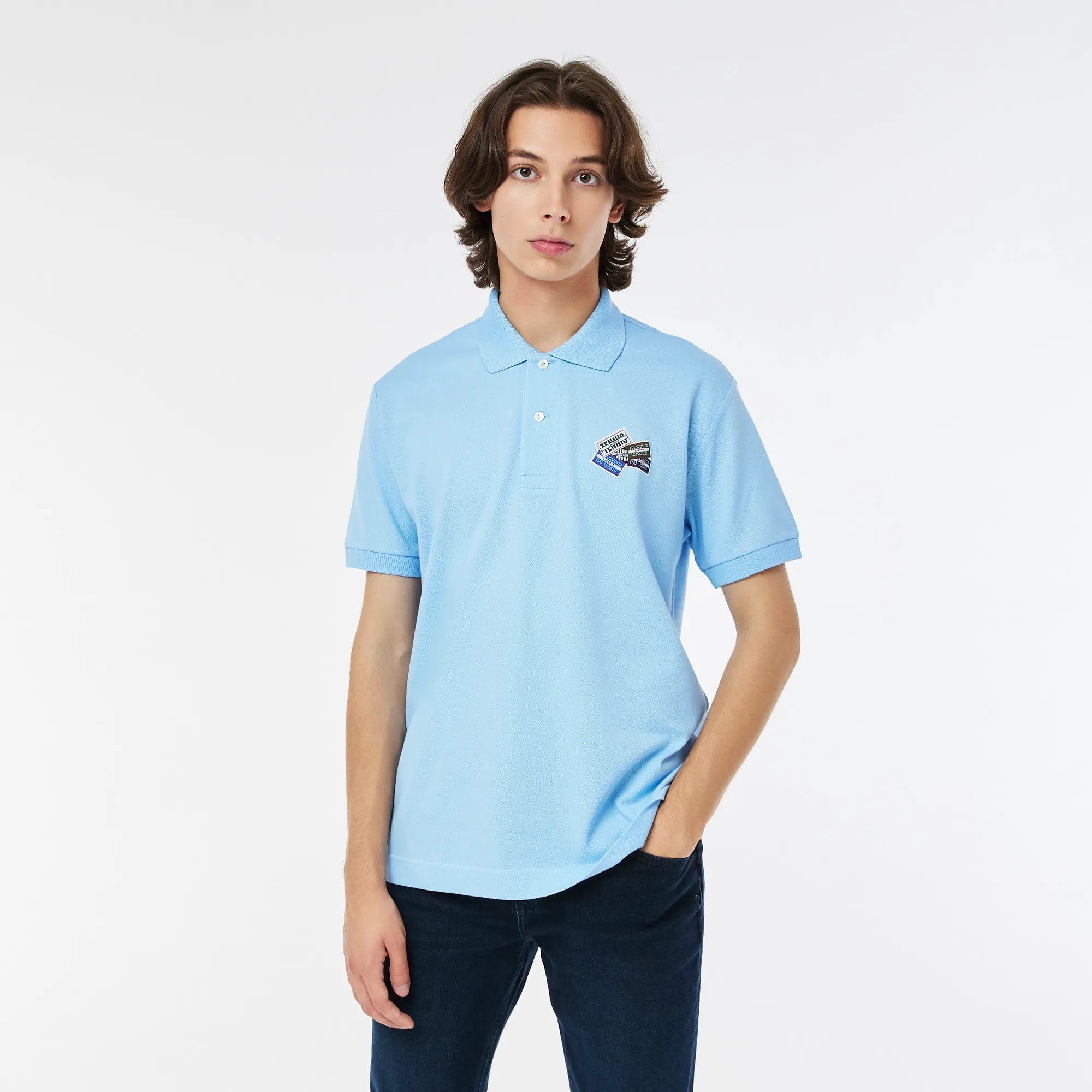 Мужское поло Lacoste Slim Fit L.12.12, голубой, арт. PH2052