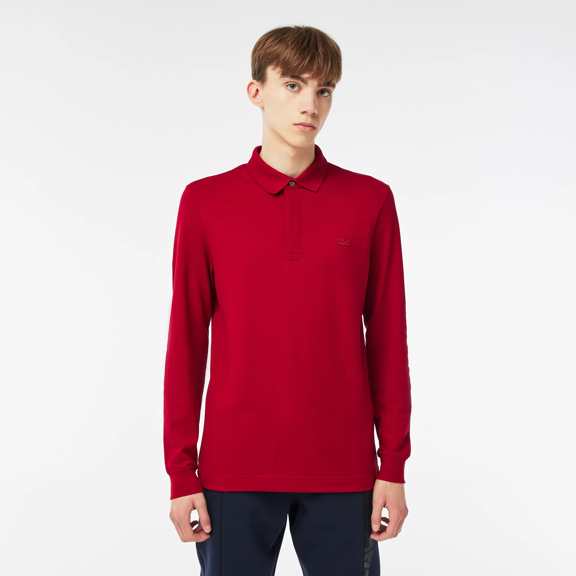 Мужское поло Lacoste с длинными рукавами, красный, арт. PH2481