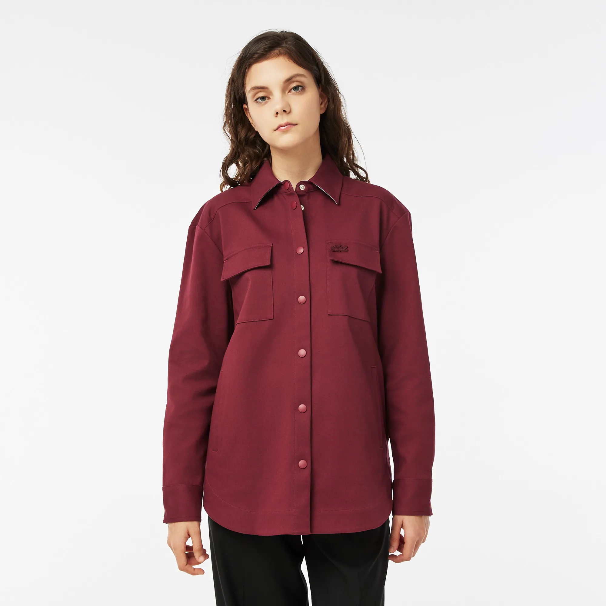 Женская рубашка Lacoste из хлопка, красный, арт. CF2401