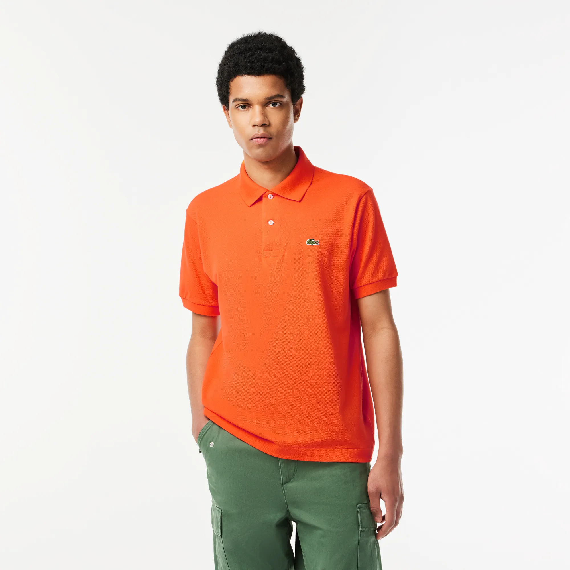 Мужское поло Lacoste Classic Fit, оранжевый, арт. L1212