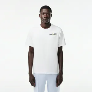 Мужская футболка Lacoste из плотного хлопка, белый, арт. TH7363