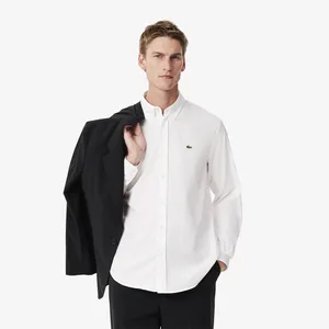 Мужская хлопковая рубашка Lacoste, белый, арт. CH2933