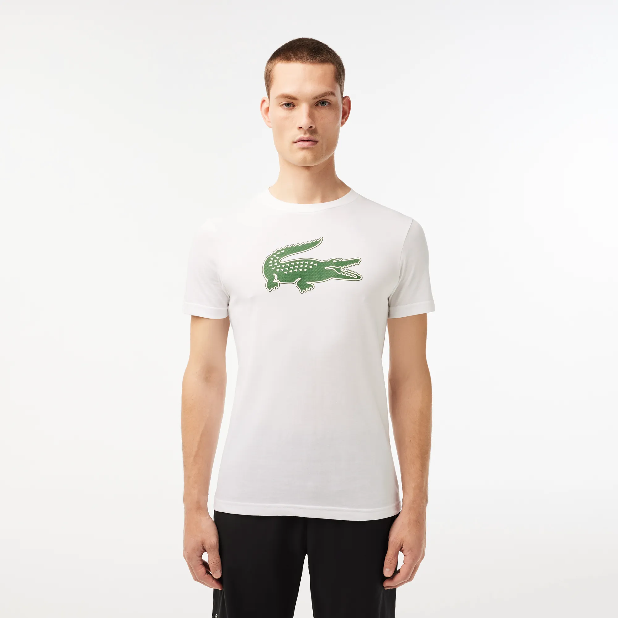 Мужская футболка Lacoste с принтом, белый, арт. TH2042
