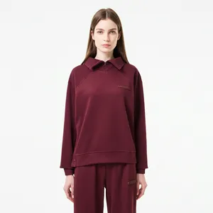Женская толстовка Lacoste Regular Fit на молнии, бордовый, арт. SF2404