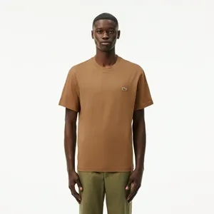 Мужская хлопковая футболка Lacoste с коротким рукавом, коричневый, арт. TH7318