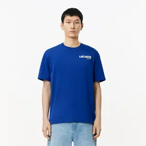 Мужская футболка Lacoste из плотного хлопка, синий, арт. TH7363