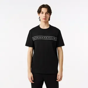 Мужская хлопковая футболка Lacoste, черный, арт. TH0419