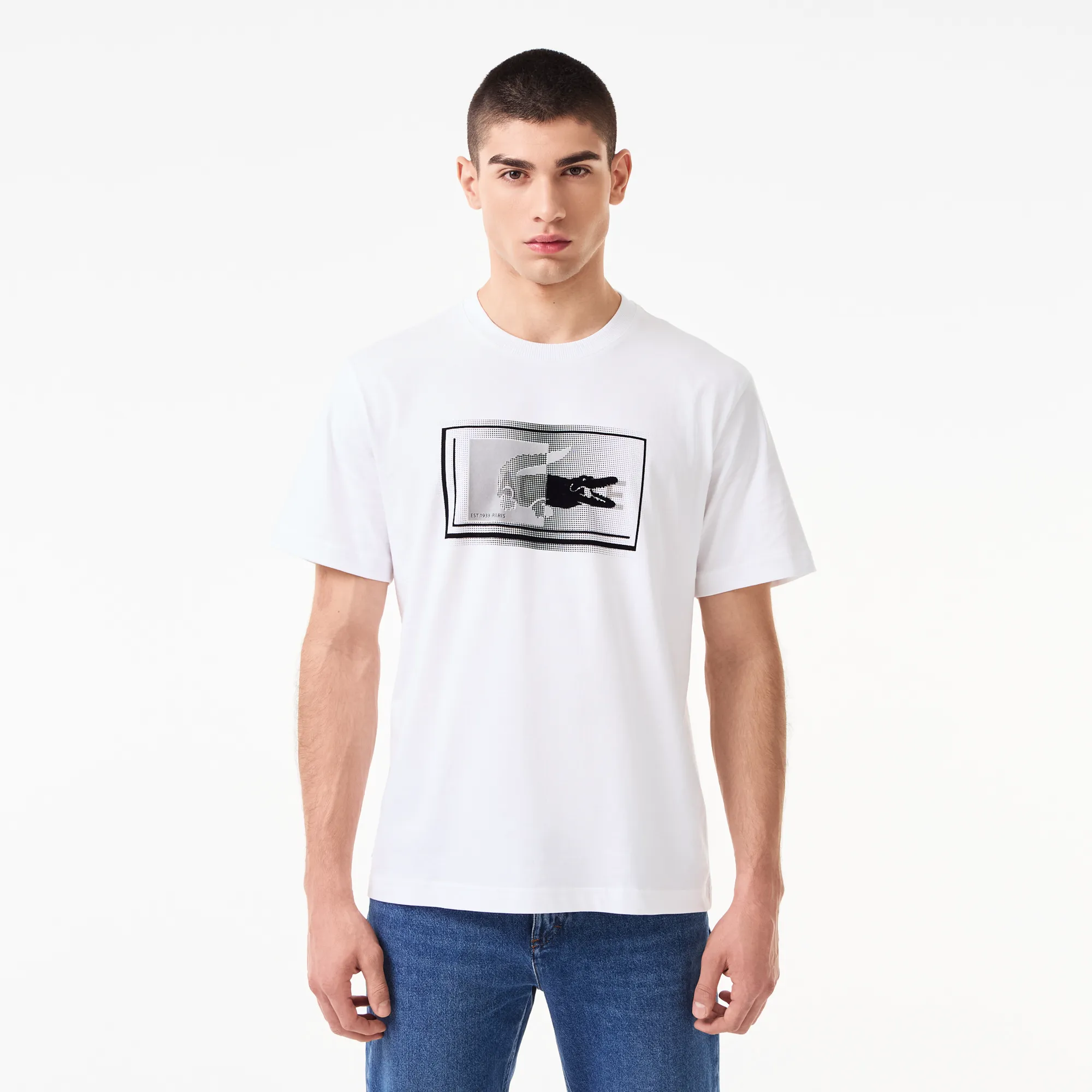 Мужская футболка Lacoste Classic Fit, белый, арт. TH2512