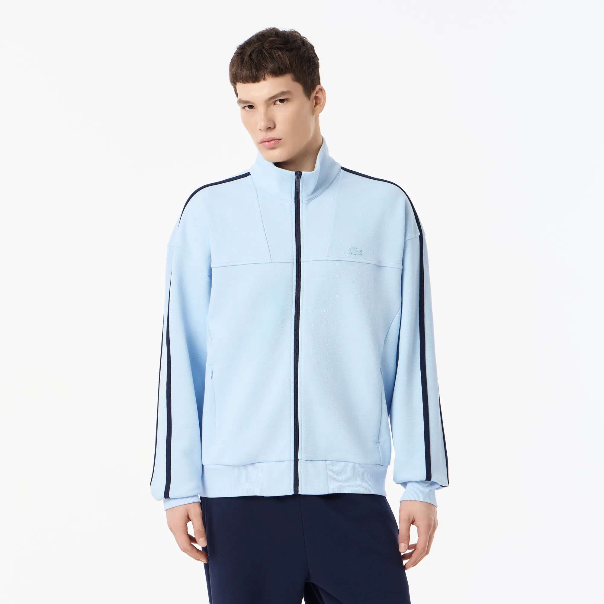 Мужская толстовка Lacoste из эластичного хлопка, голубой, арт. SH0509