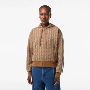 Женская жаккардовая толстовка Lacoste, бежевый, арт. SF7606
