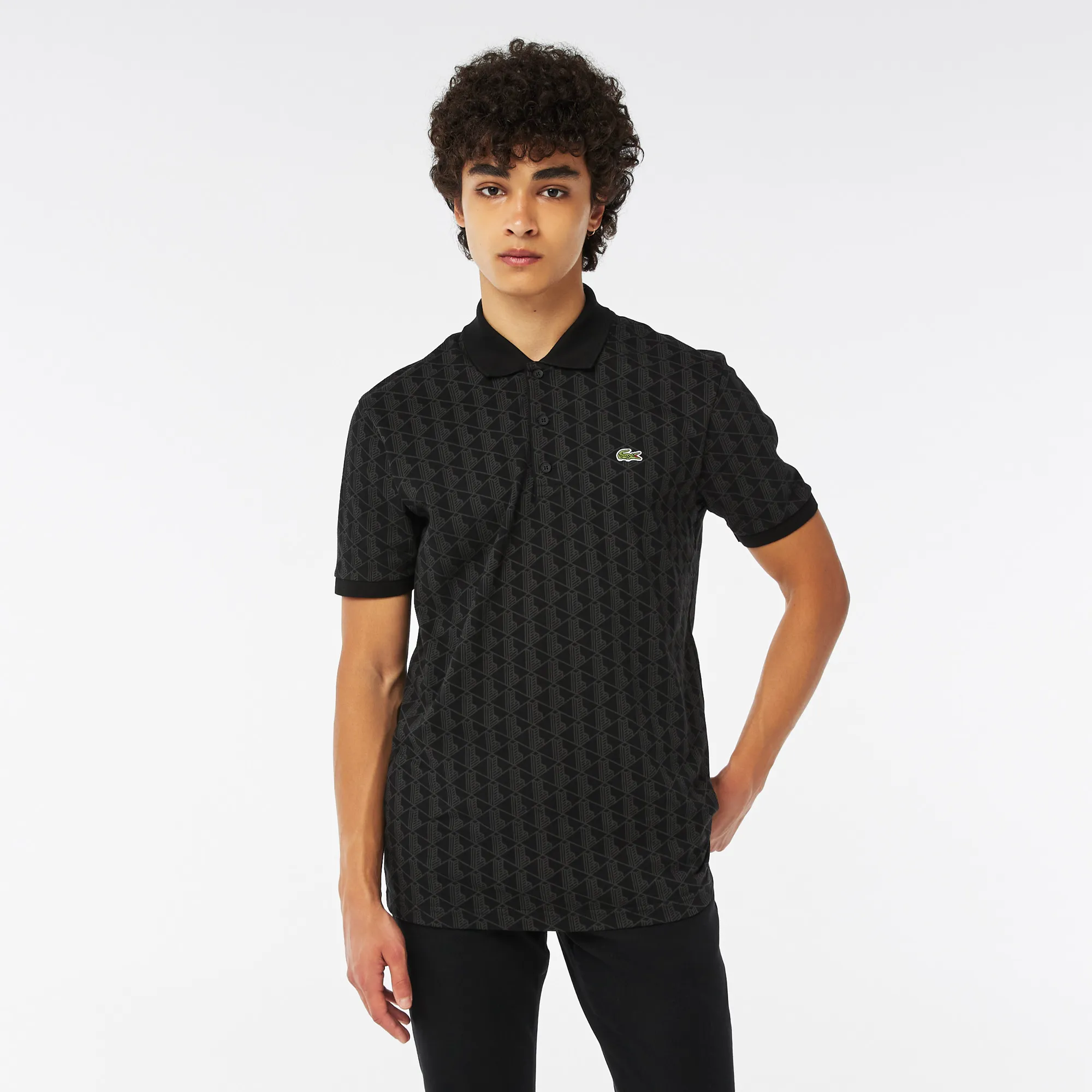 Мужское поло Lacoste Slim Fit, черный, арт. PH2410