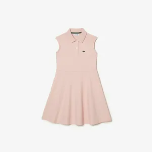 Детское платье поло Lacoste Pleated, розовый, арт. EJ5297