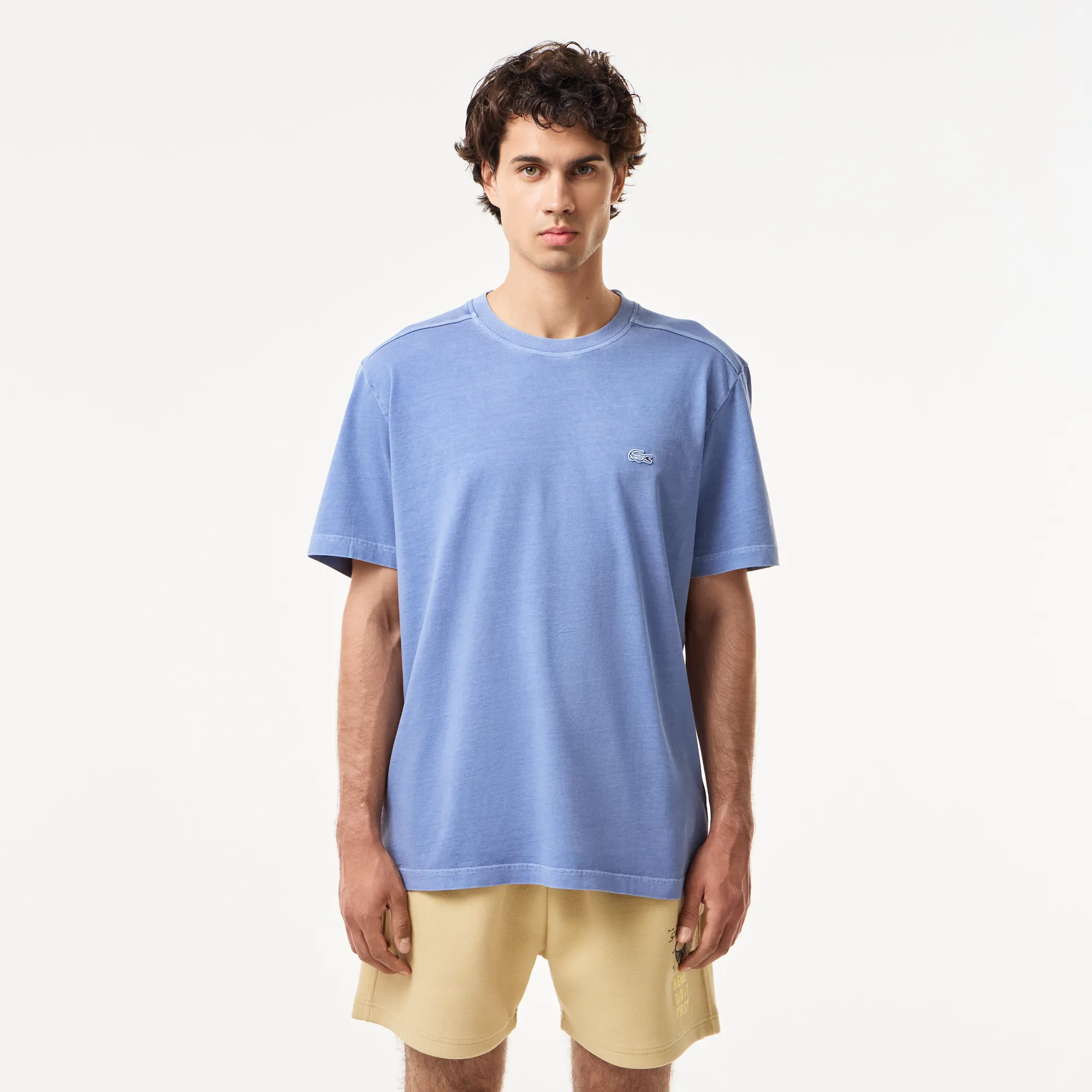 Мужская хлопковая футболка Lacoste, синий, арт. TH0426