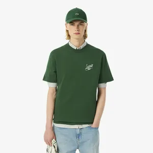 Мужская хлопковая футболка Lacoste Classic Fit, зеленый, арт. TH5948