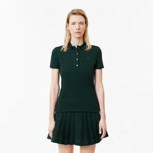 Женское поло Lacoste Slim Fit из эластичного хлопка, зеленый, арт. PF5462