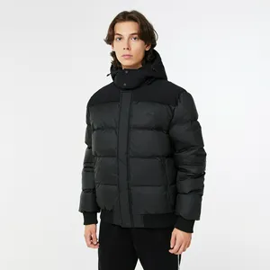 Мужская утеплённая куртка Lacoste со съемным капюшоном, черный, арт. BH2350