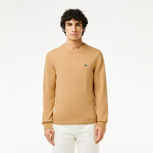 Мужской свитер Lacoste из органического хлопка, бежевый, арт. AH1985
