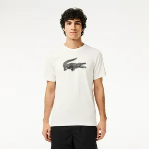 Мужская футболка Lacoste с принтом, белый, арт. TH2042