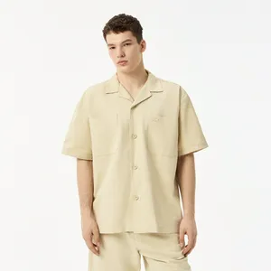 Мужская рубашка Lacoste из хлопка и льна, серый, арт. CH0512
