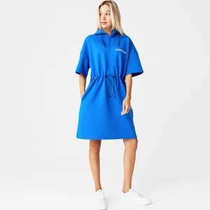 Женское платье Lacoste с капюшоном на молнии, синий, арт. EF0306