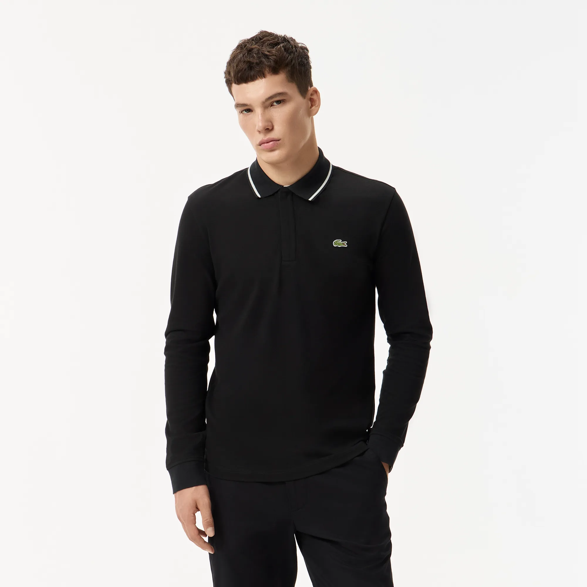 Мужское поло Lacoste Slim Fit, черный, арт. PH2404