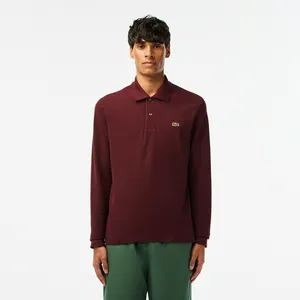 Мужское поло Lacoste Classic Fit с длинным рукавом, красный, арт. L1313