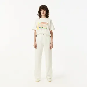 Женские брюки Lacoste Loose Fit, белый, арт. HF0540