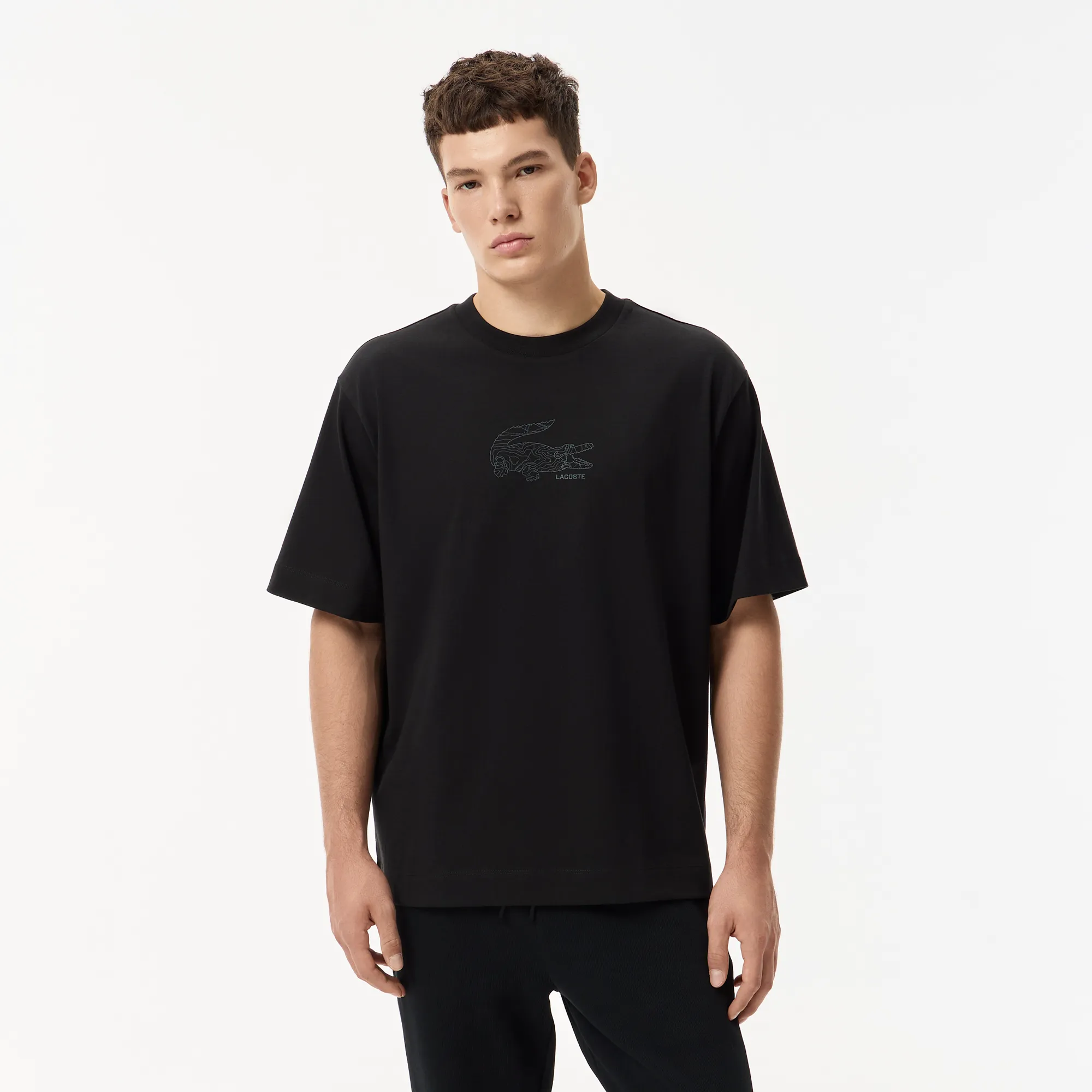 Мужская футболка Lacoste OVERSIZE FIT, черный, арт. TH2610