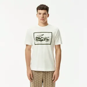 Мужская хлопковая футболка Lacoste REGULAR FIT, белый, арт. TH2620