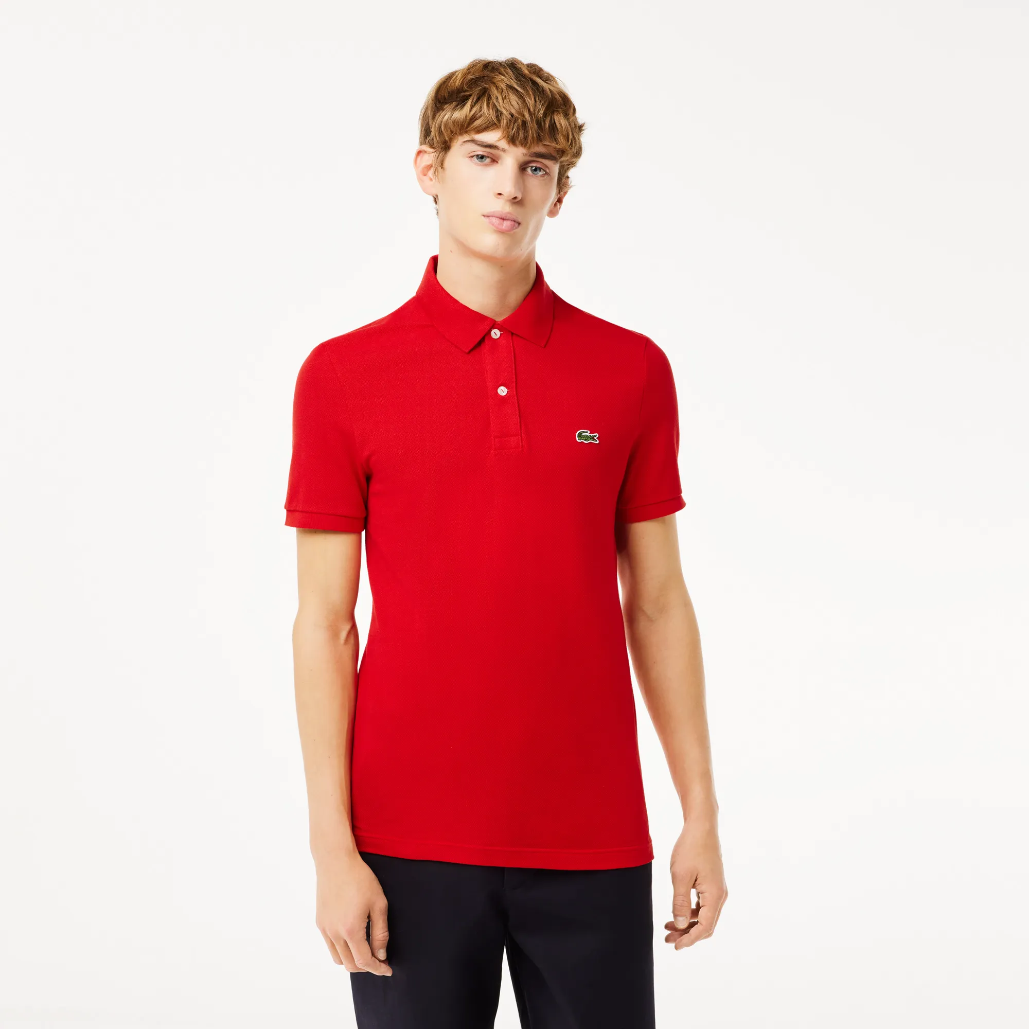Мужское поло Lacoste L.12.12 Slim Fit, красный, арт. PH4012