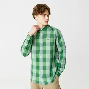Мужская рубашка Lacoste Slim Fit, зеленый, арт. CH0310