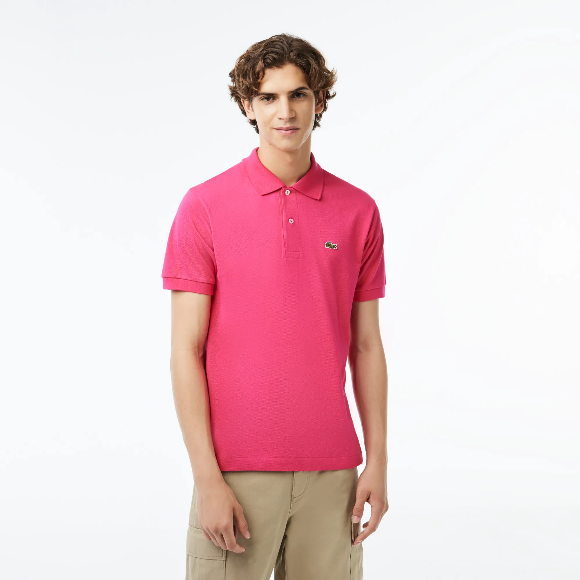 Мужское поло Lacoste L1212 Classic Fit, розовый, арт. L1212